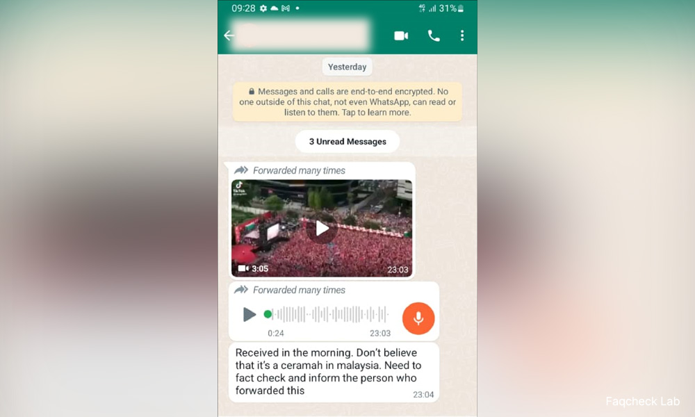 Video of massive crowd in red from Taiwan rally, not Harapan - Vimarsana News