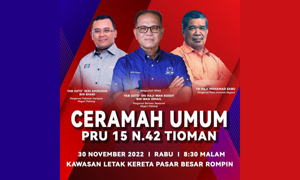 Harapan, BN to share stage in Tioman polls campaign