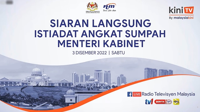 LIVE: Cabinet swearing-in ceremony at Istana Negara