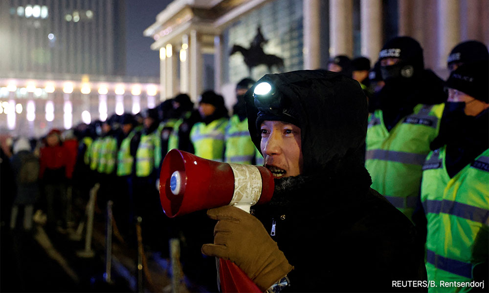 Mongolians brave bitter cold to protest 'coal theft' corruption