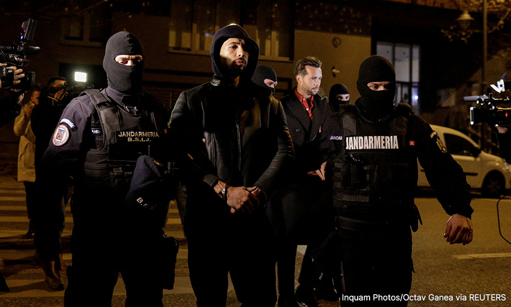 Romania detains ex-kickboxer Andrew Tate in human trafficking case