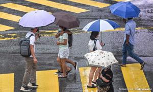 东海岸柔佛料持续降雨，气象局发红色橙色警报