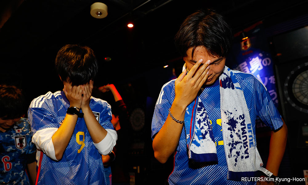 Fans lament end of Japan's brave run in World Cup