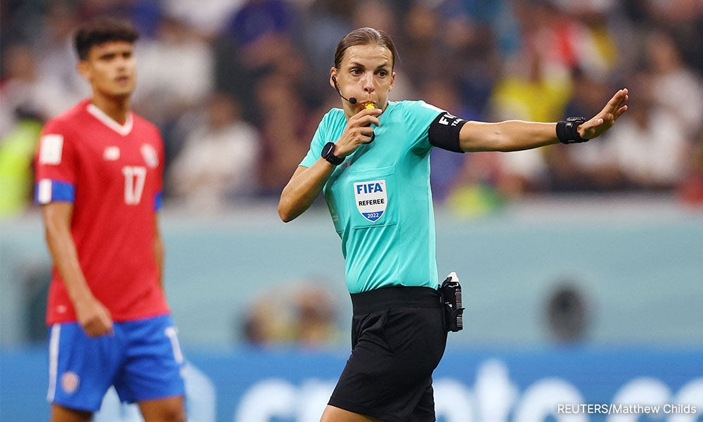 Frappart ends 92-year wait for female ref at men's World Cup