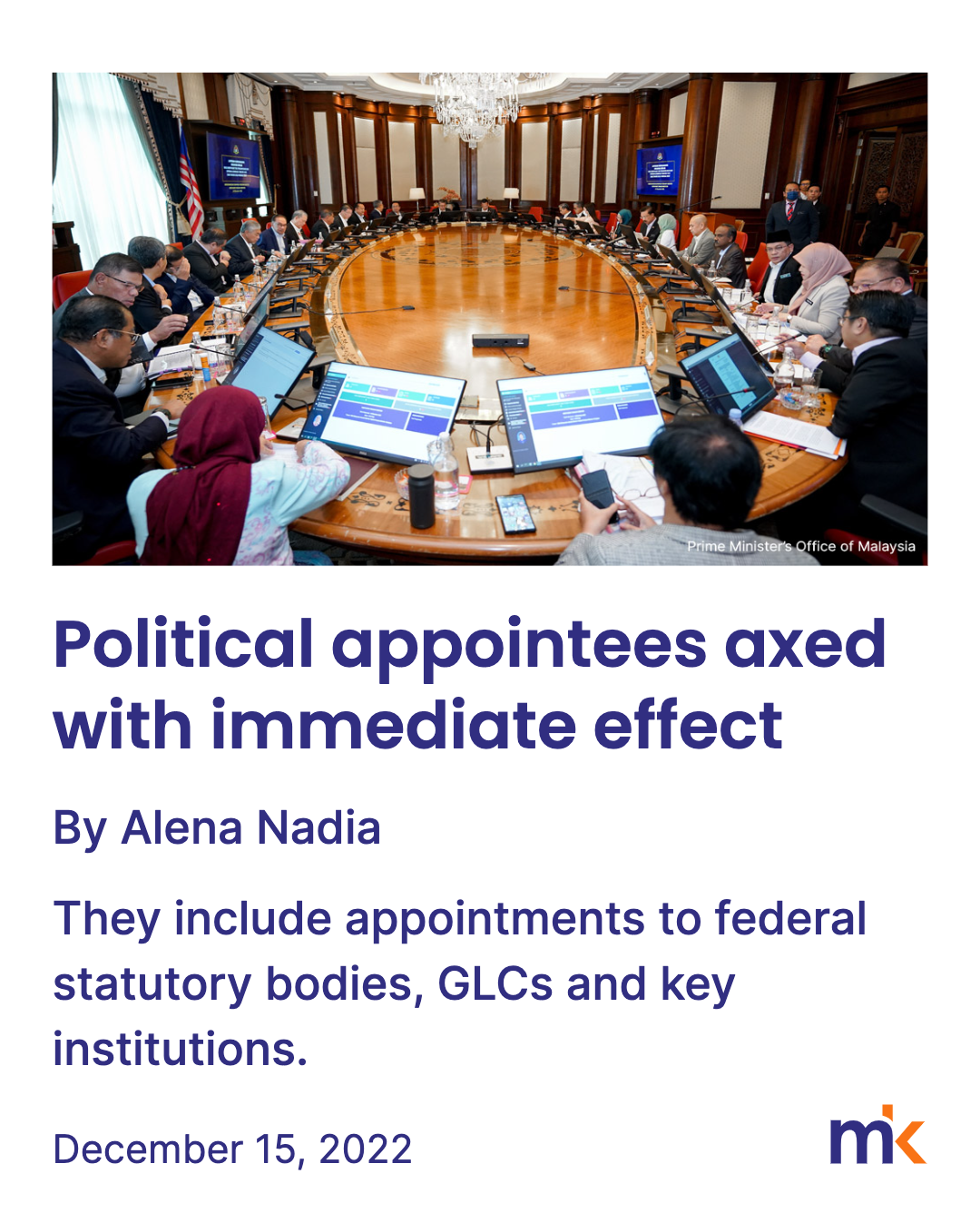 Politcal appointees axed with immediate effect