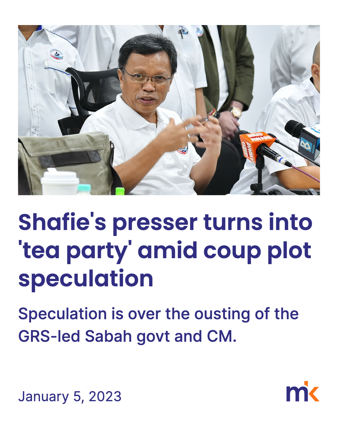Shafie's presser turns into 'tea party' amid coup plot speculation
