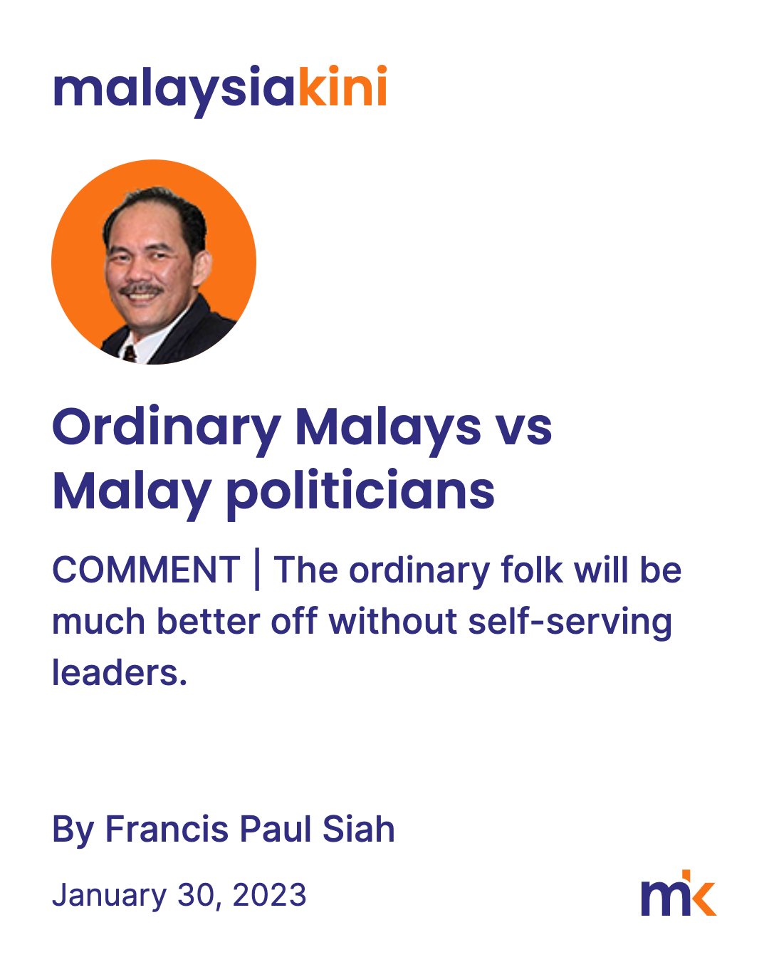Ordinary Malays vs Malay politicians
