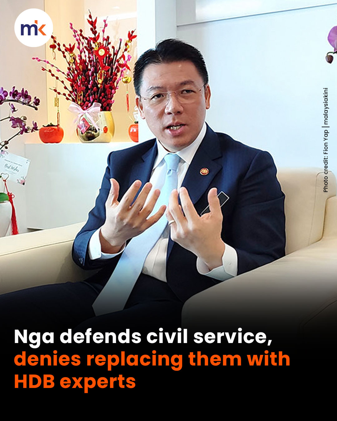 Nga defends civil service, denies replacing them with HDB experts