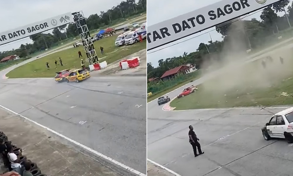 Race car crashes at Dato’ Sagor circuit, kills spectator