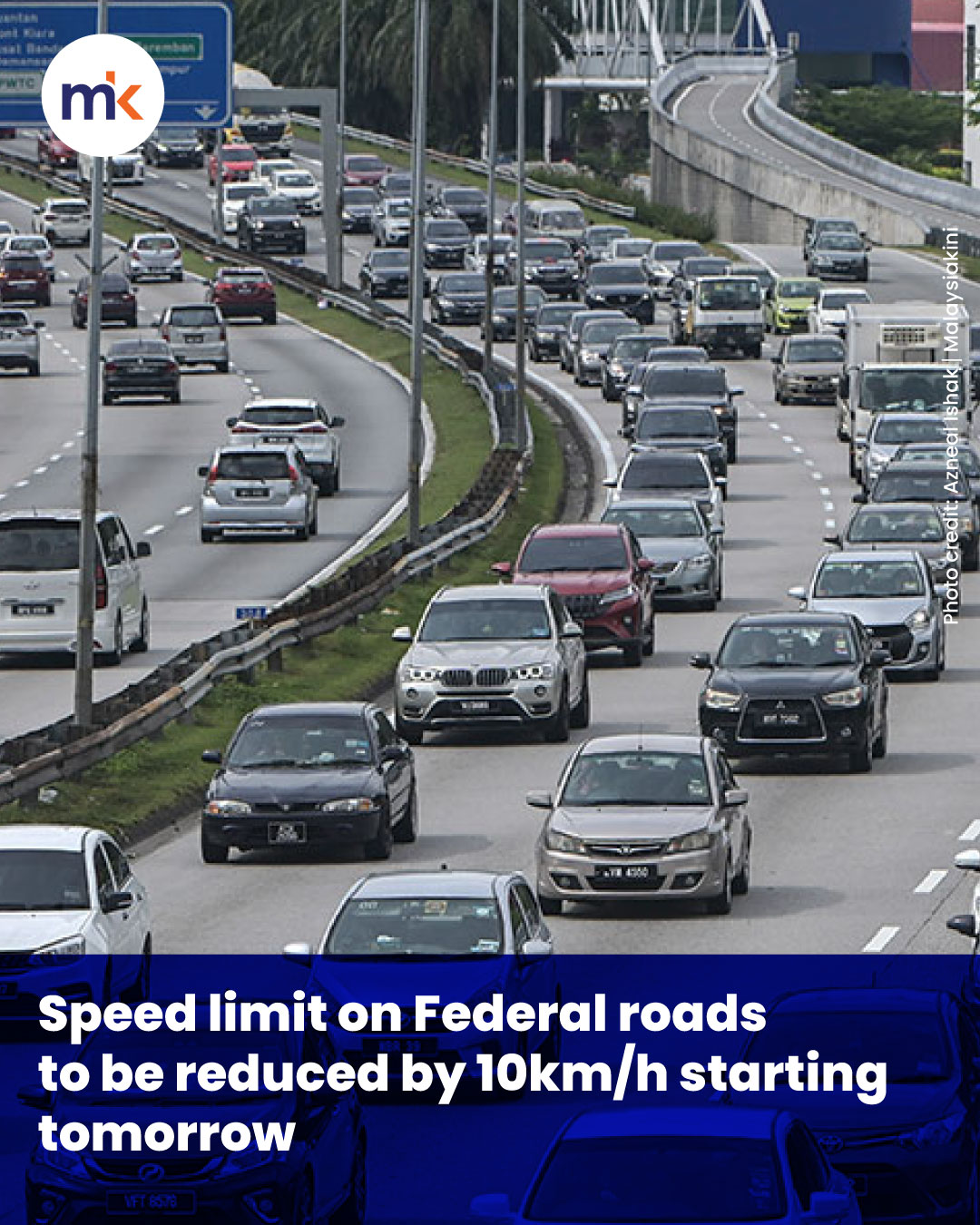 Speed limit on federal roads to be reduced by 10kmh starting tomorrow