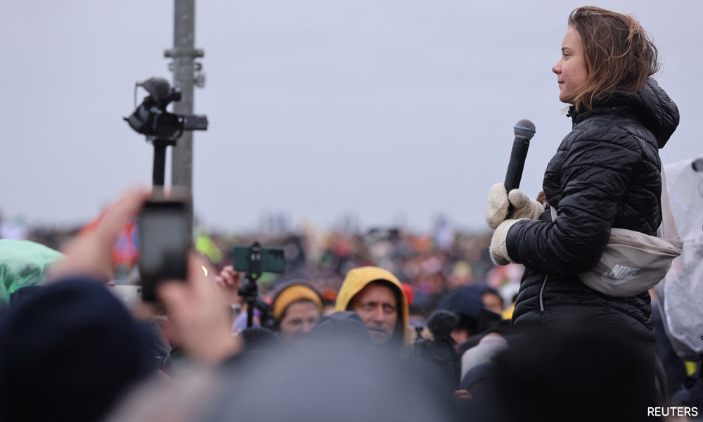 Thunberg joins march on German village in protest against coal mine expansion
