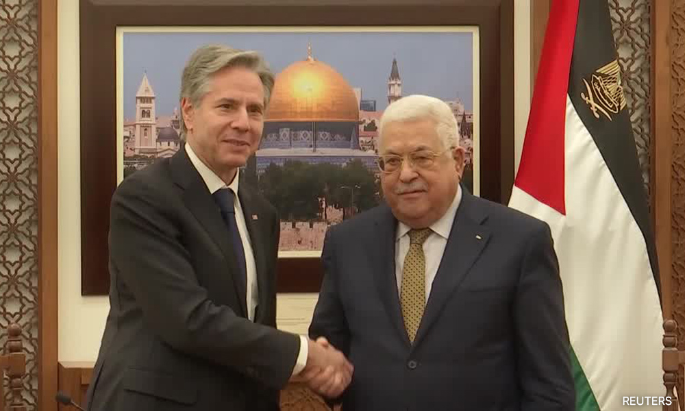 Blinken meets Abbas, says US opposes Israeli settlement expansion