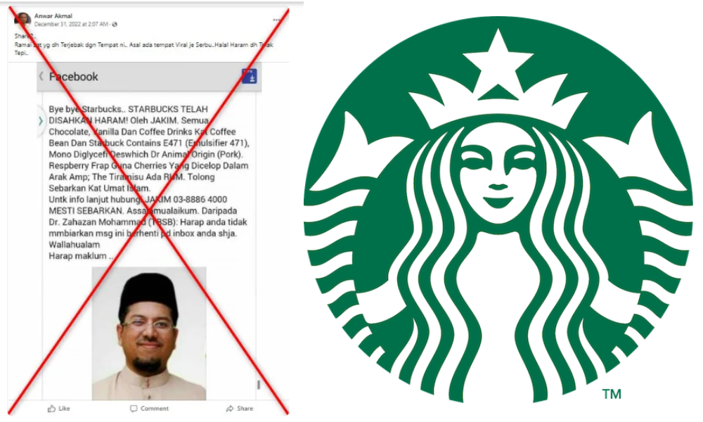 Dakwaan palsu Starbucks 'tidak halal' di Malaysia