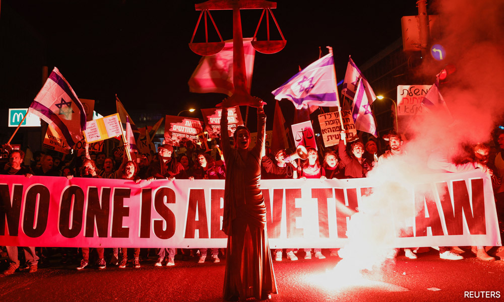 Thousands take to streets of Israel opposing proposed judicial overhaul