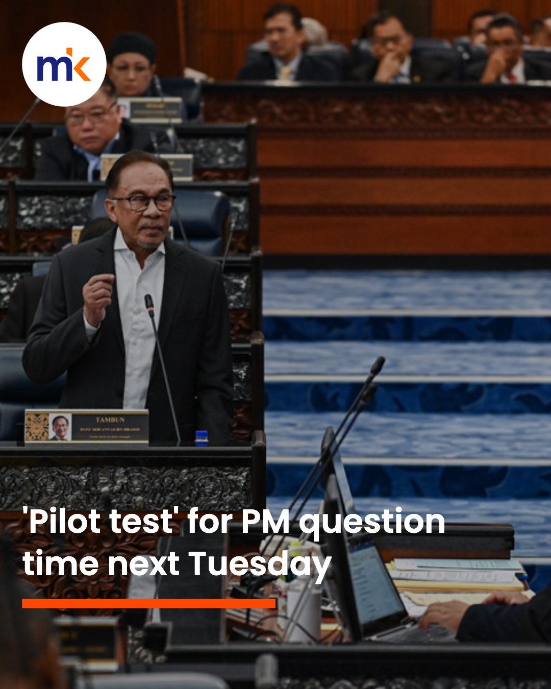 'Pilot test' for PM question time next Tuesday