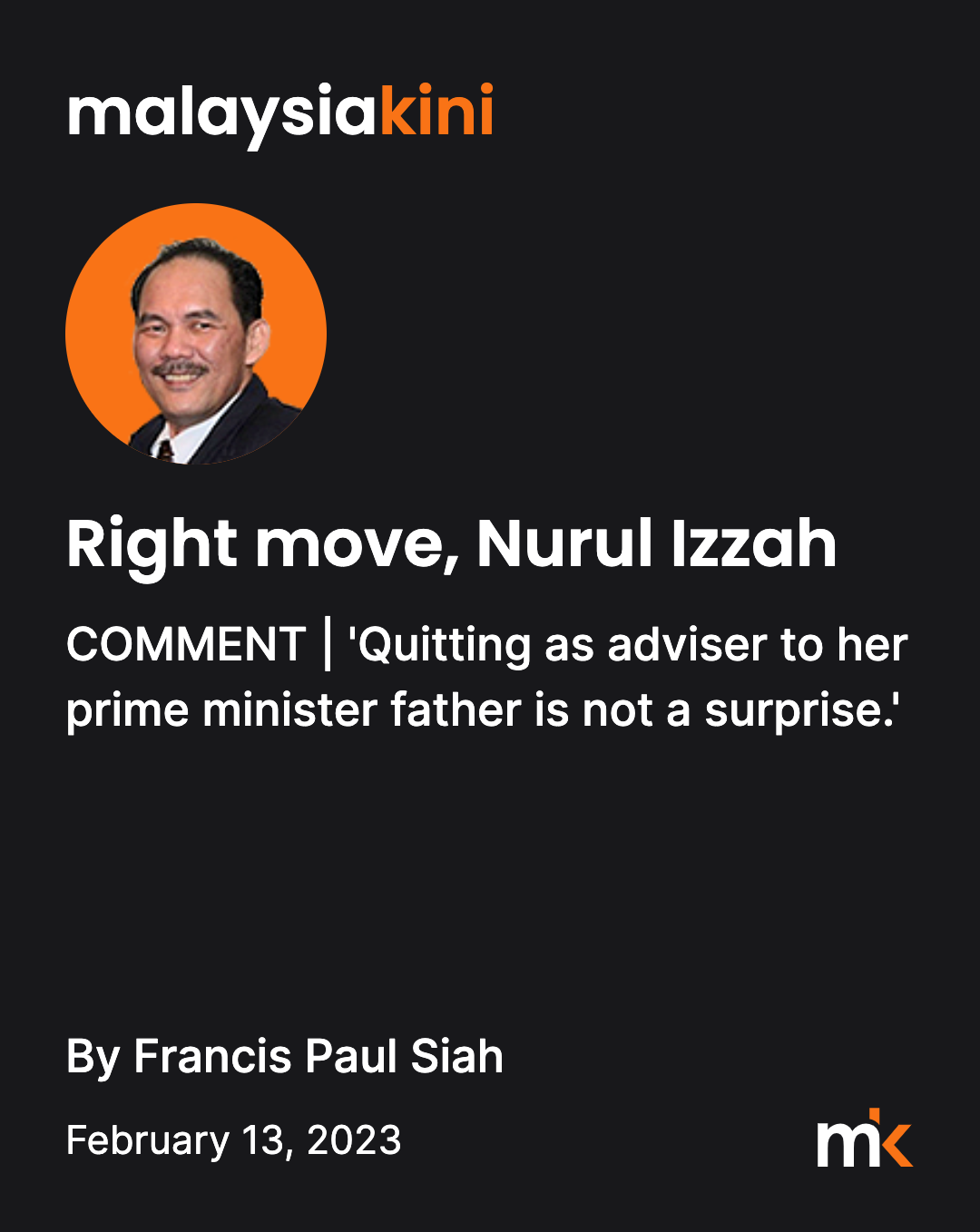 COMMENT | Right move, Nurul Izzah
