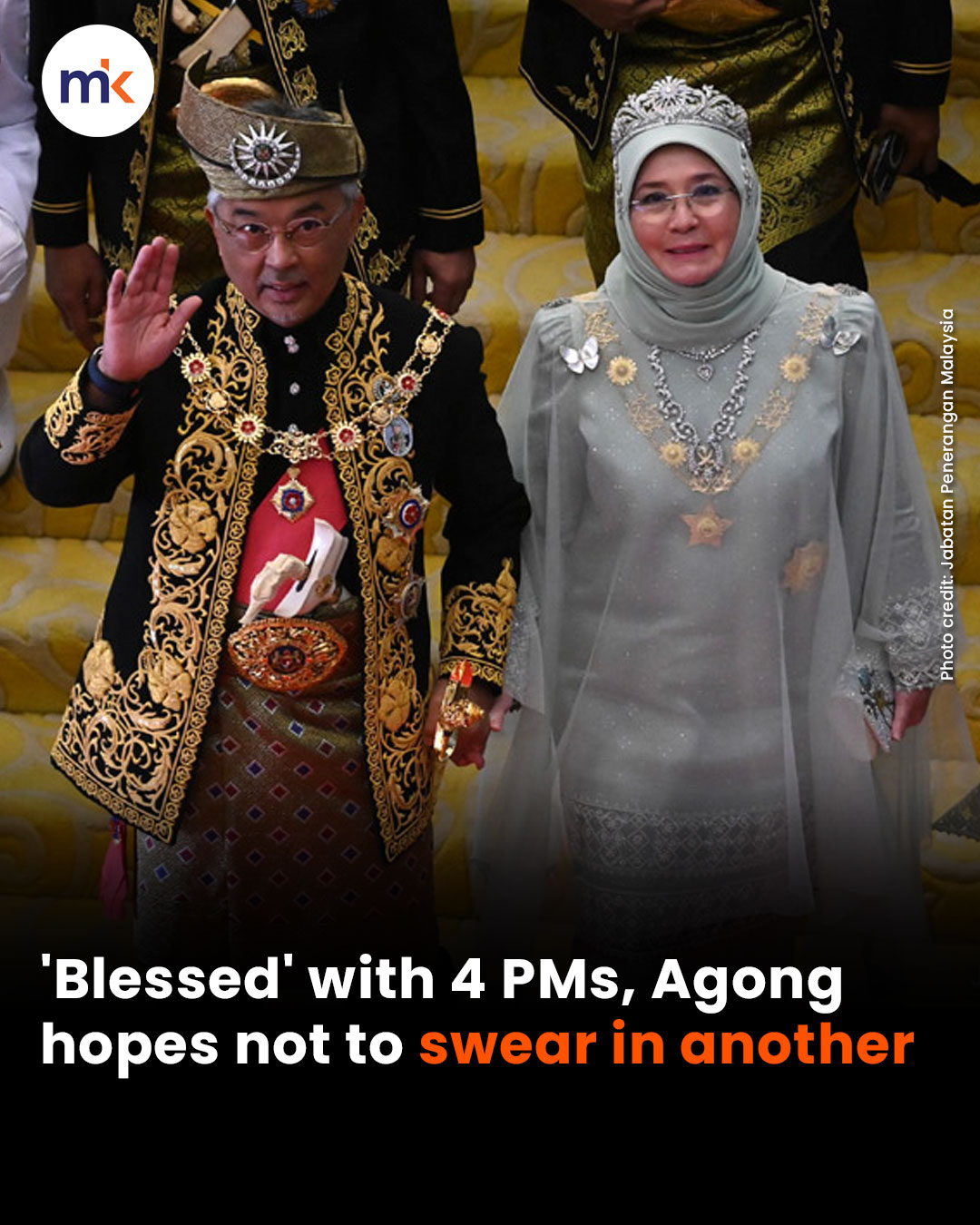 'Blessed' with 4 PMs, Agong hopes not to swear in another