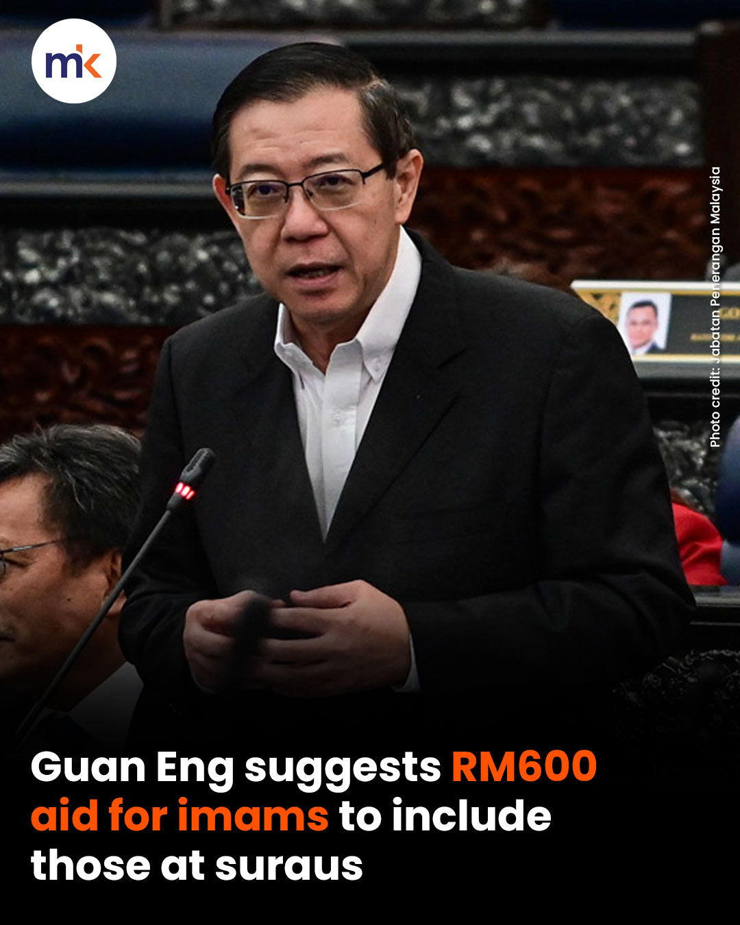 Guan Eng suggests RM600 aid for imams to include those at suraus