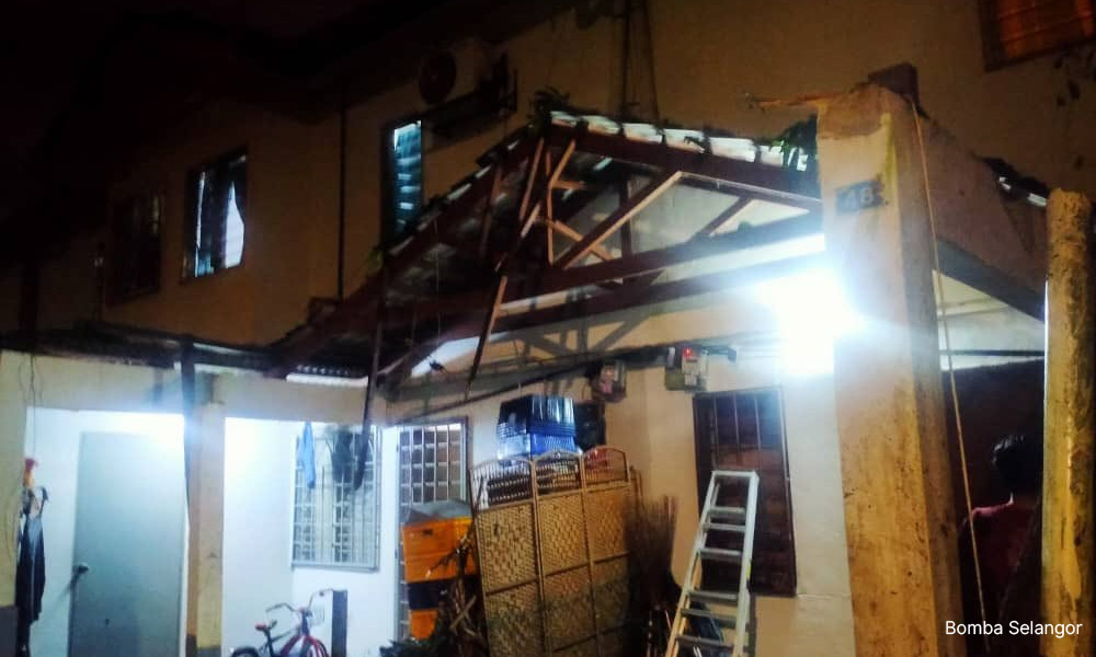 Houses, vehicles damaged by falling trees due to heavy rain, thunderstorms
