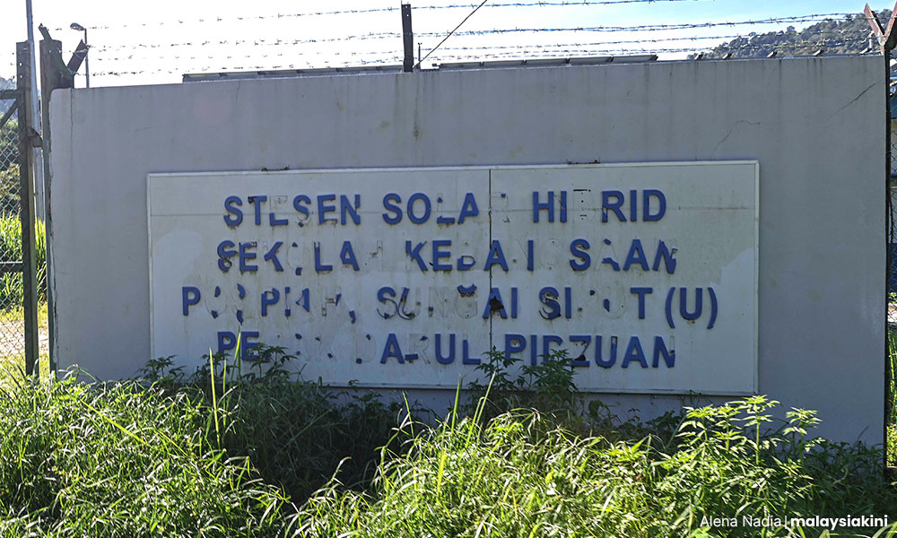 The solar energy station at Pos Piah is no longer in use.