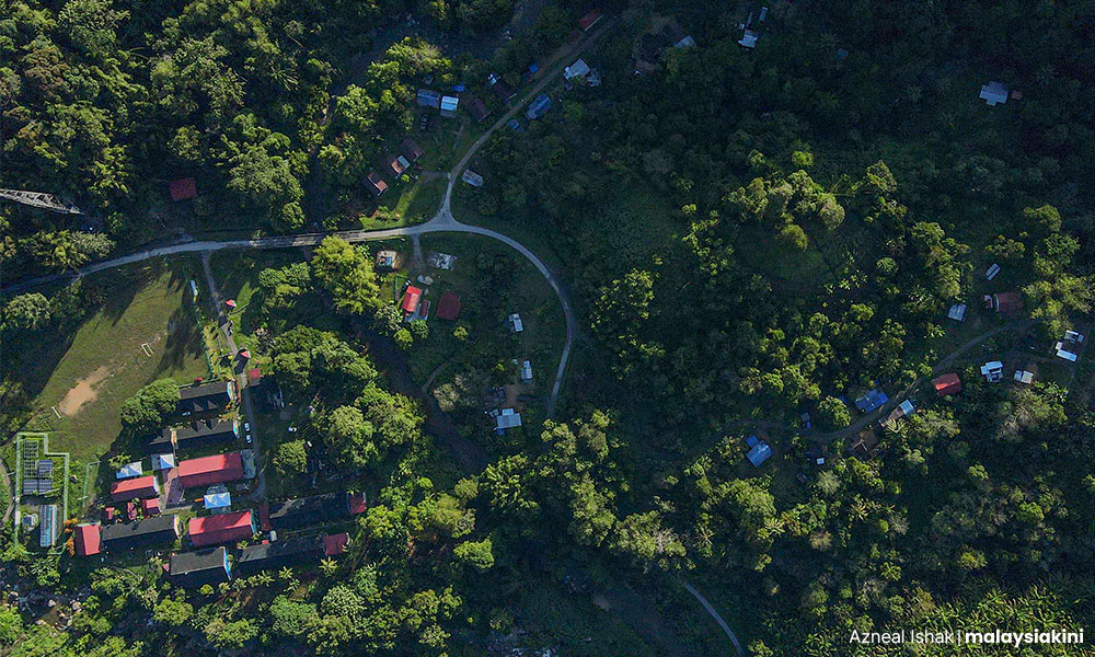 Aerial view of Pos Piah.