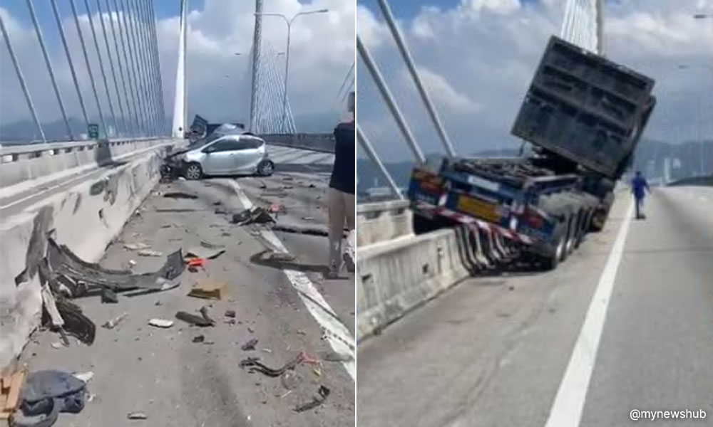 Horrific crash on Second Penang Bridge causes traffic crawl