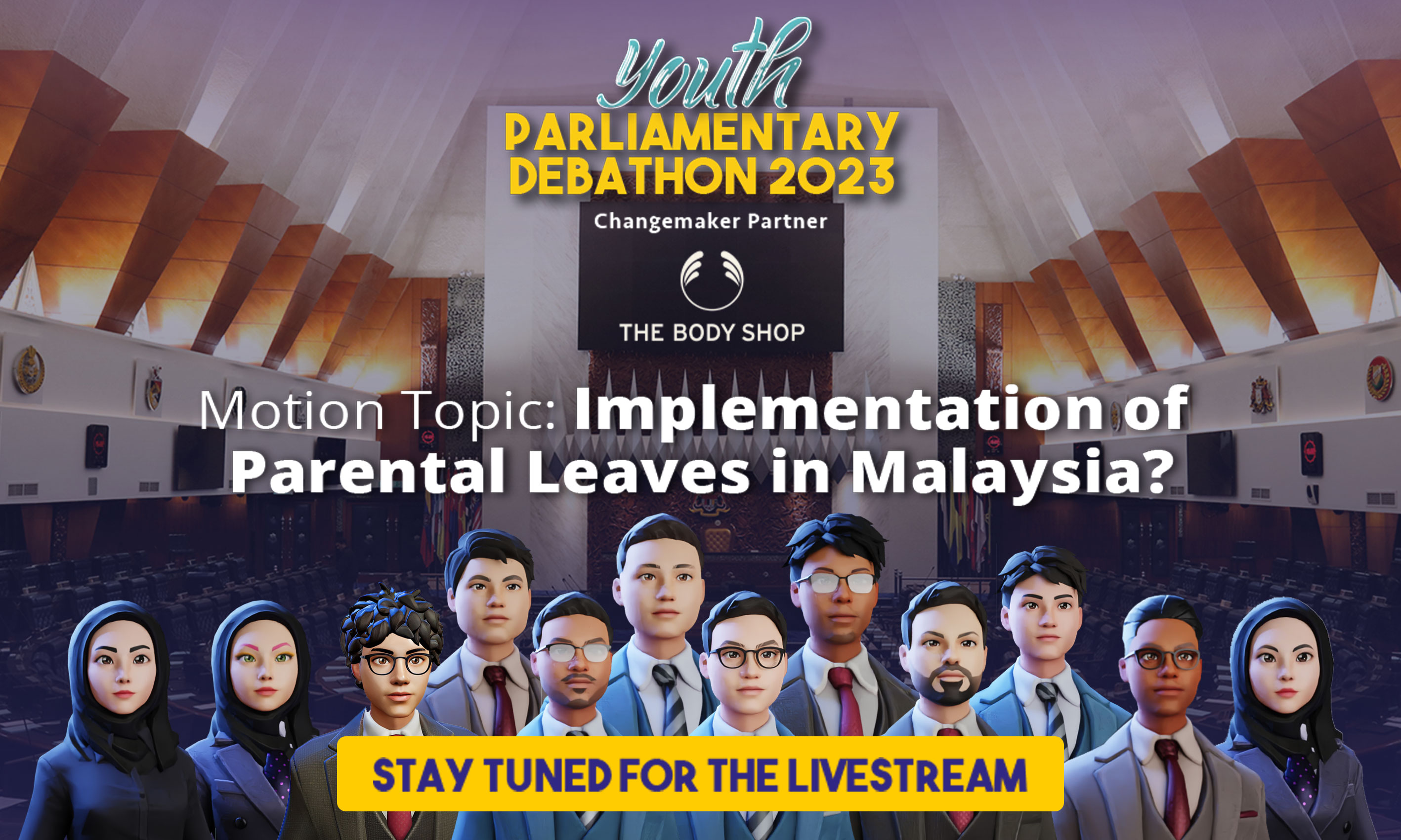 Belia berdebat seperti Ahli Parlimen dalam persekitaran Dewan Rakyat 3D yang julung kali diadakan