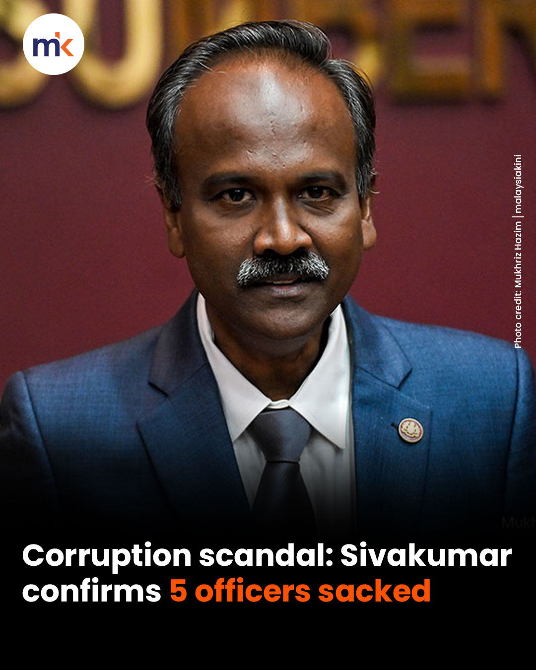 Corruption scandal: Sivakumar confirms 5 officers sacked