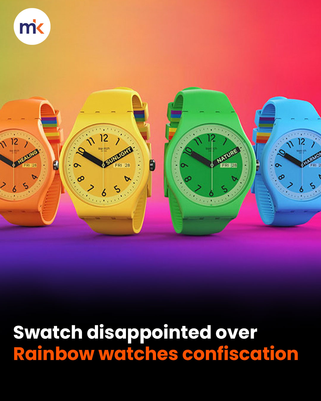 Swatch disappointed over Rainbow watches confiscation