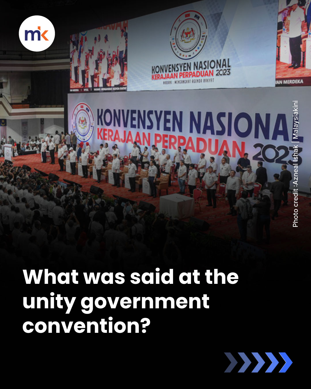 What was said at the unity government convention?