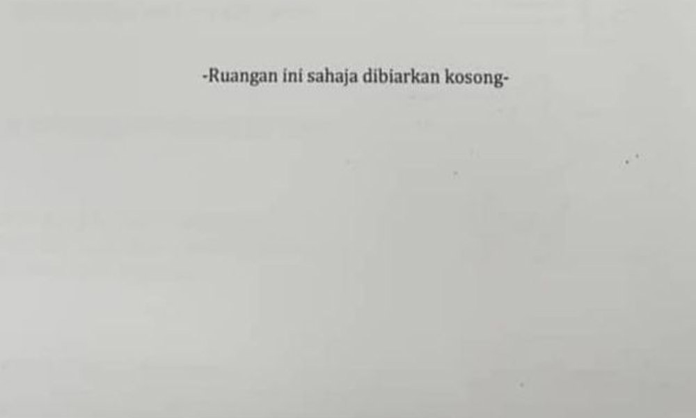 PULASAN | Ruangan ini sahaja dibiarkan kosong