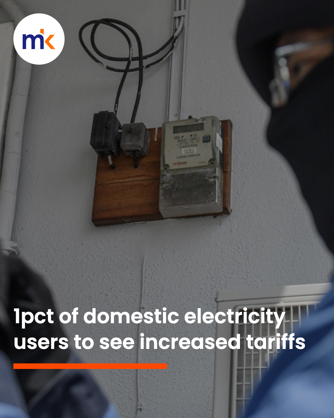 1pct of domestic electricity users to see increased tariffs