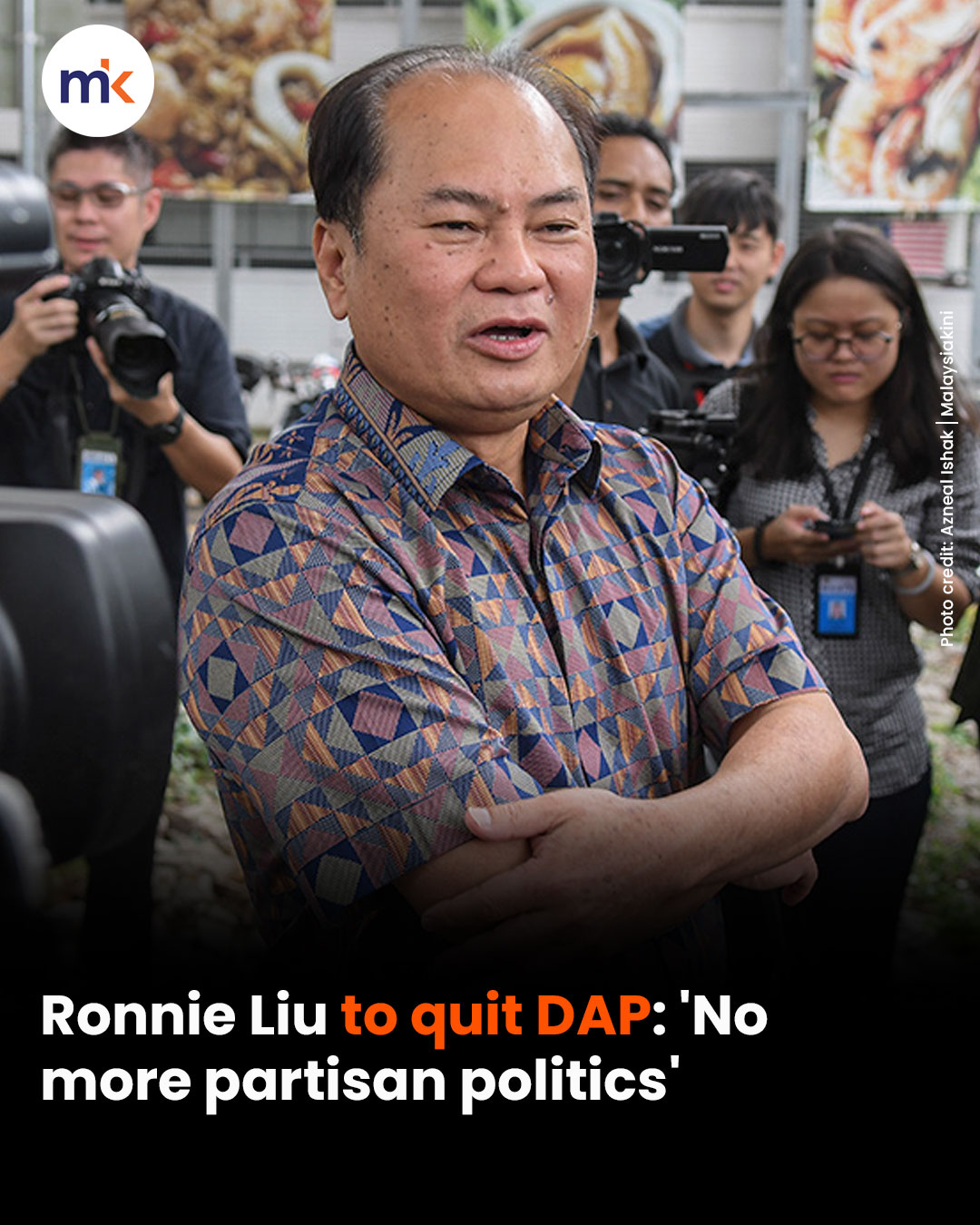 Ronnie Liu to quit DAP: 'No more partisan politics'