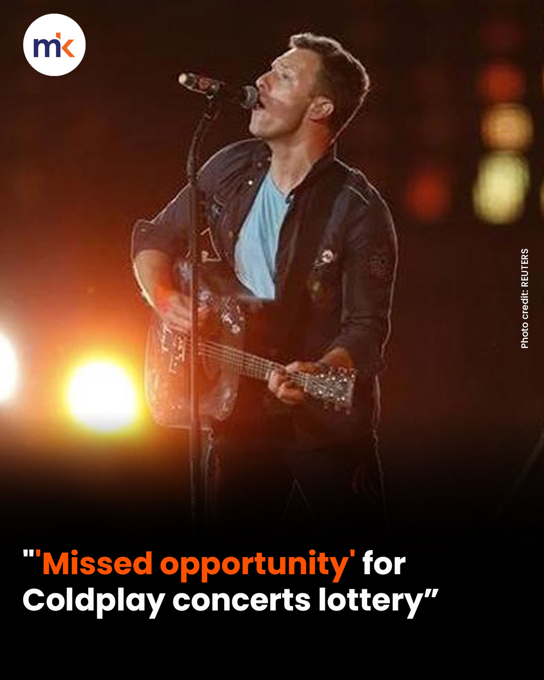 MP rues missed opportunity for Coldplay concerts 'lottery'