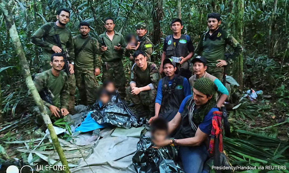 Four children missing for 40 days in Amazon jungle found alive