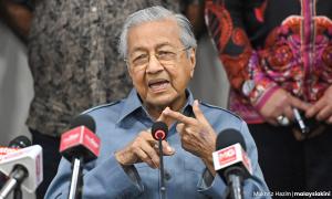 马哈迪促巫统离开行动党，否则下届大选彻底灭亡