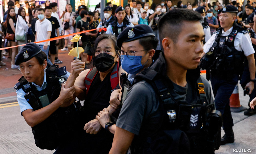Police arrest 23 people in Hong Kong on Tiananmen crackdown anniversary