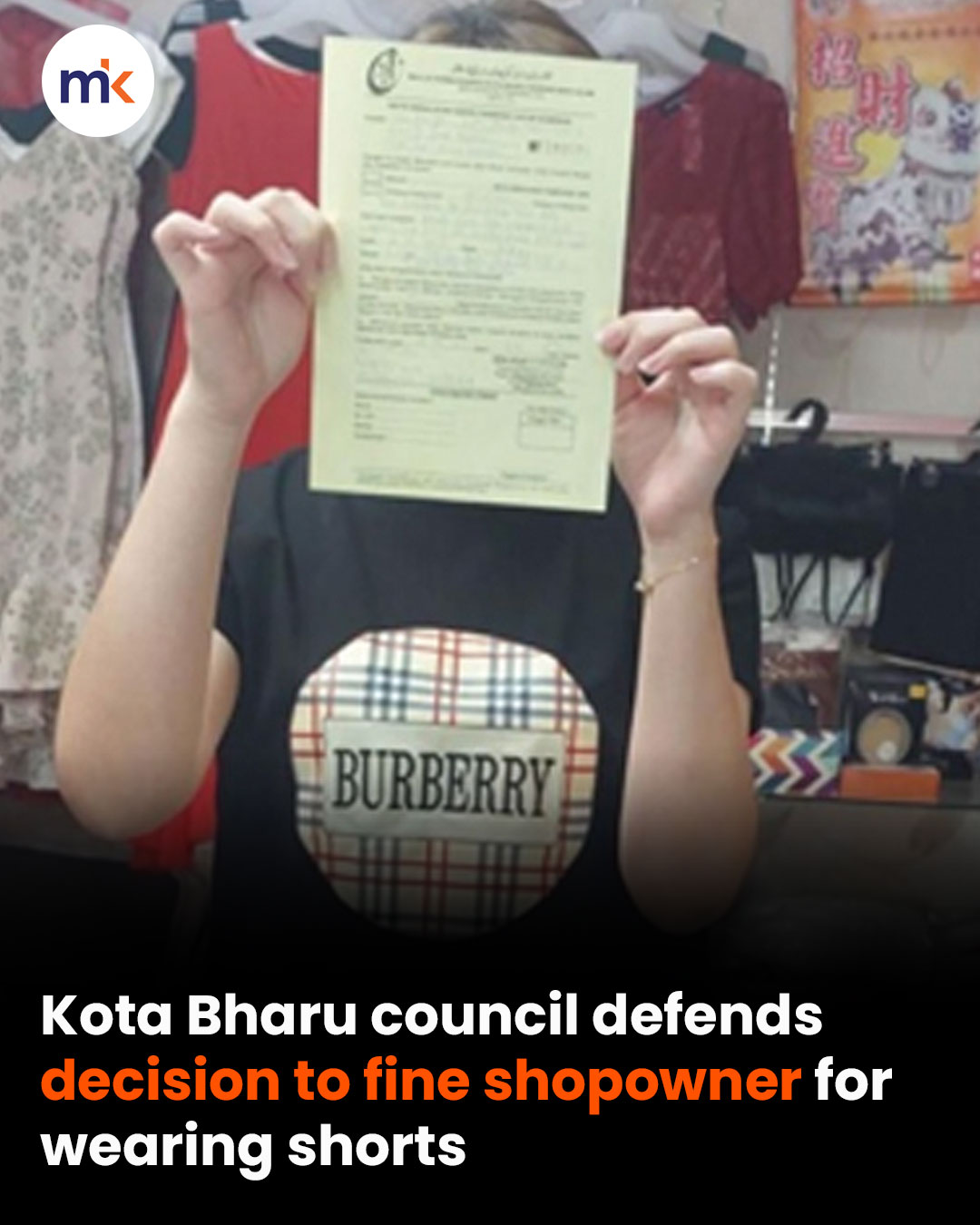 Kota Bharu council defends decision to fine shopowner for wearing shorts