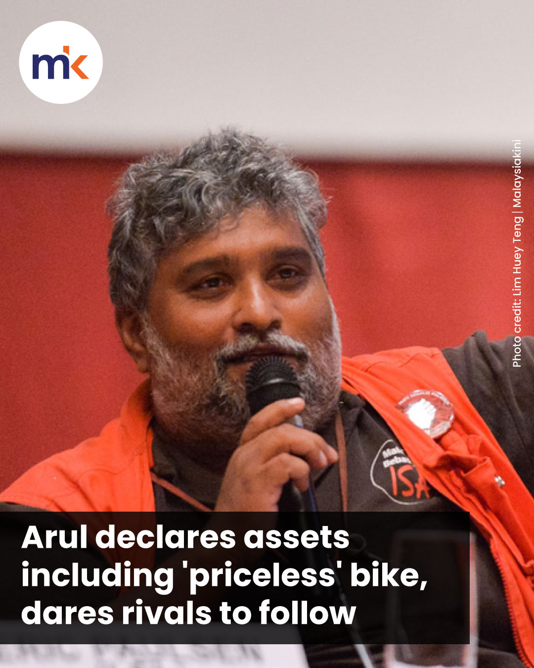 Arul declares assets including 'priceless' bike, dares rivals to follow