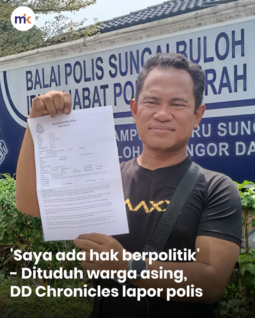 'Saya ada hak berpolitik' - Dituduh warga asing, DD Chronicles lapor polis