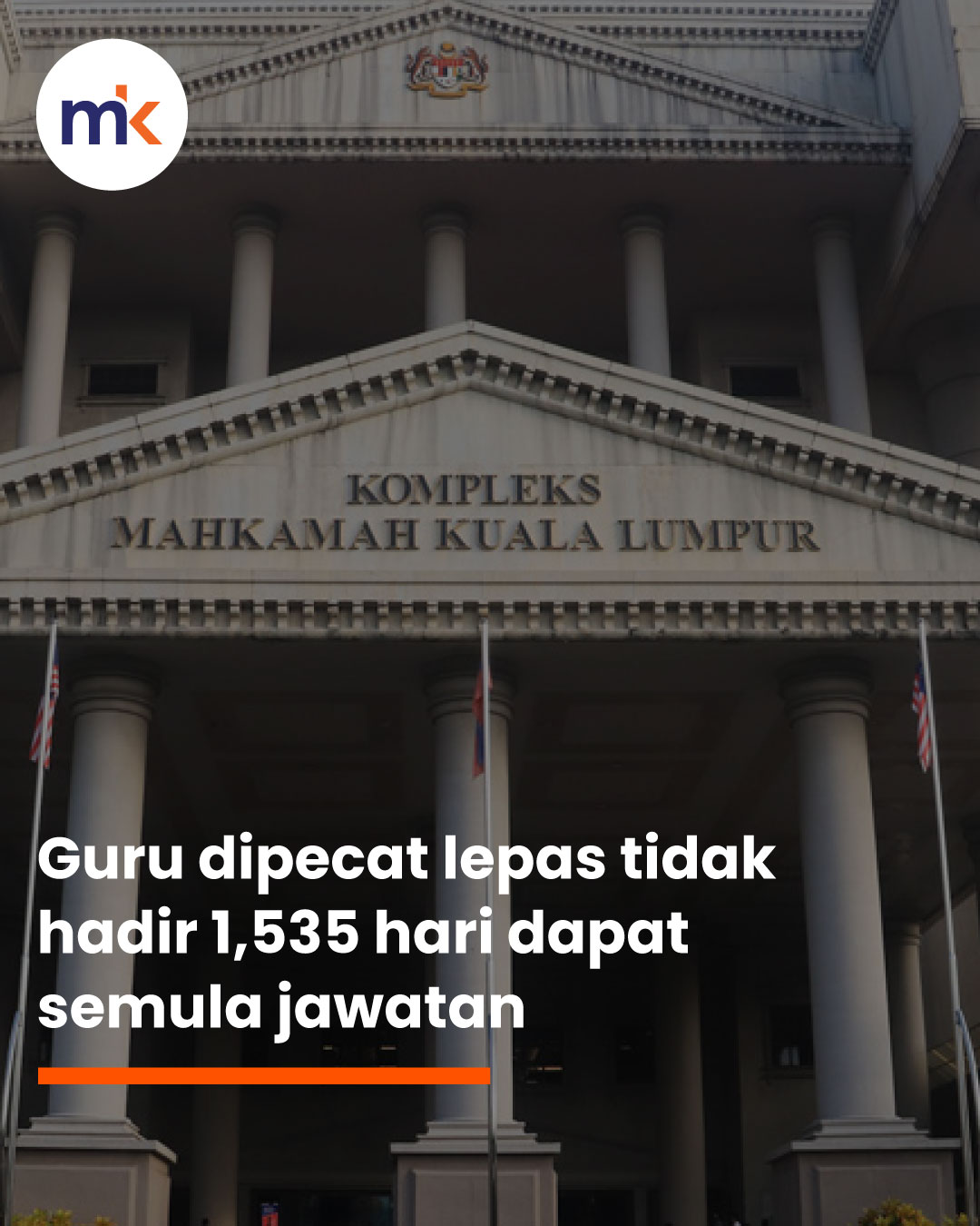 Guru dipecat lepas tidak hadir 1,535 hari dapat semula jawatan