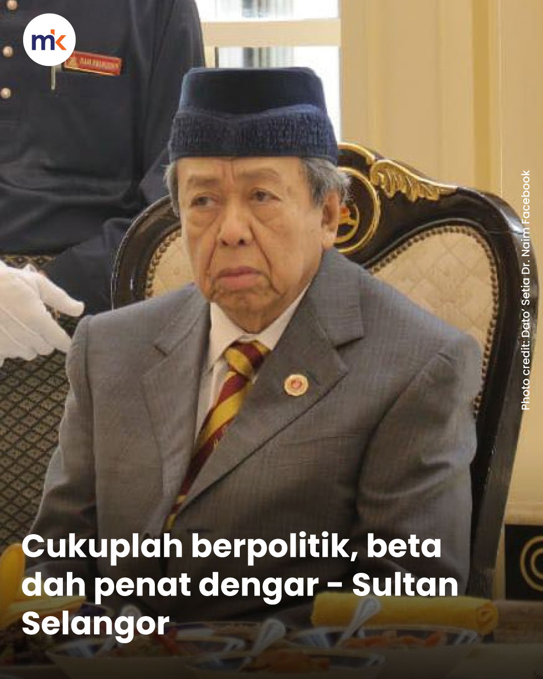 Cukuplah berpolitik, beta dah penat dengar - Sultan Selangor