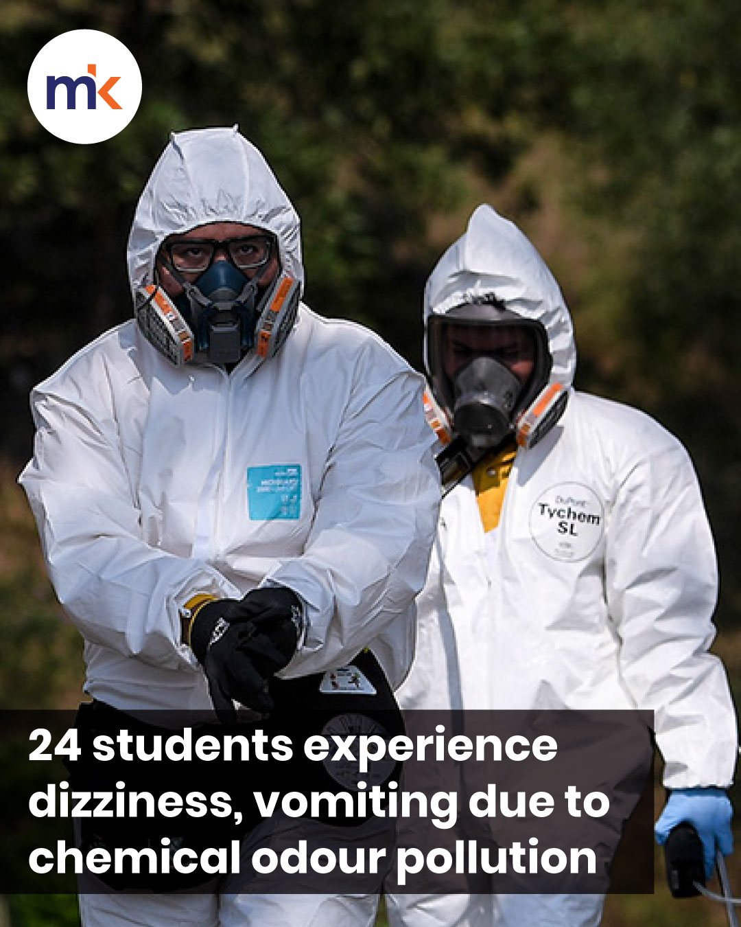 24 students experience dizziness, vomiting due to chemical odour pollution