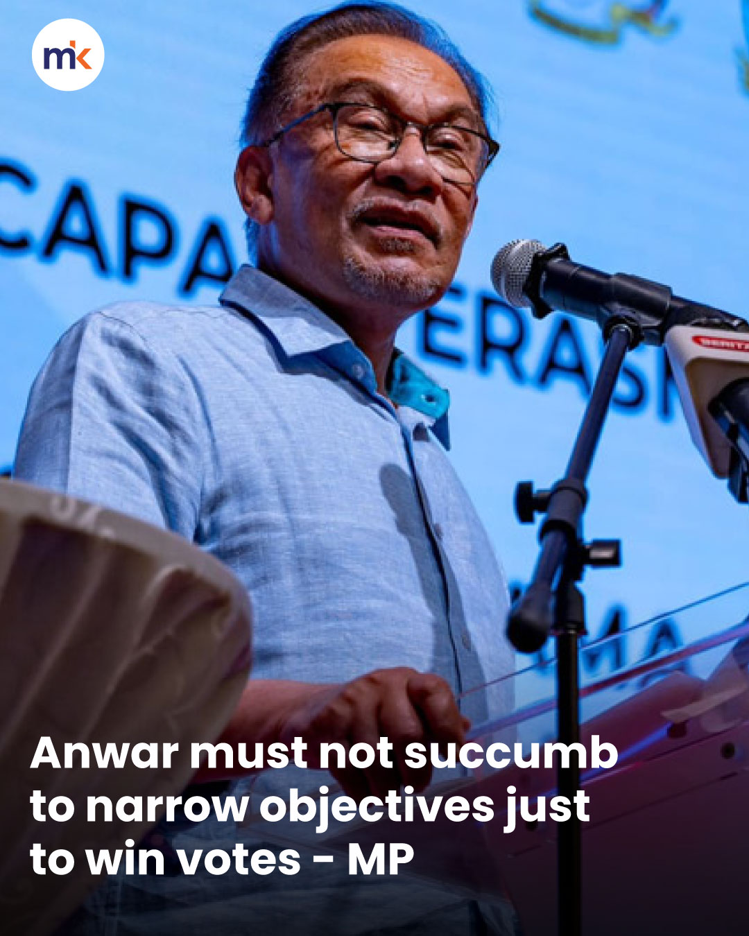 Anwar must not succumb to narrow objectives just to win votes - MP
