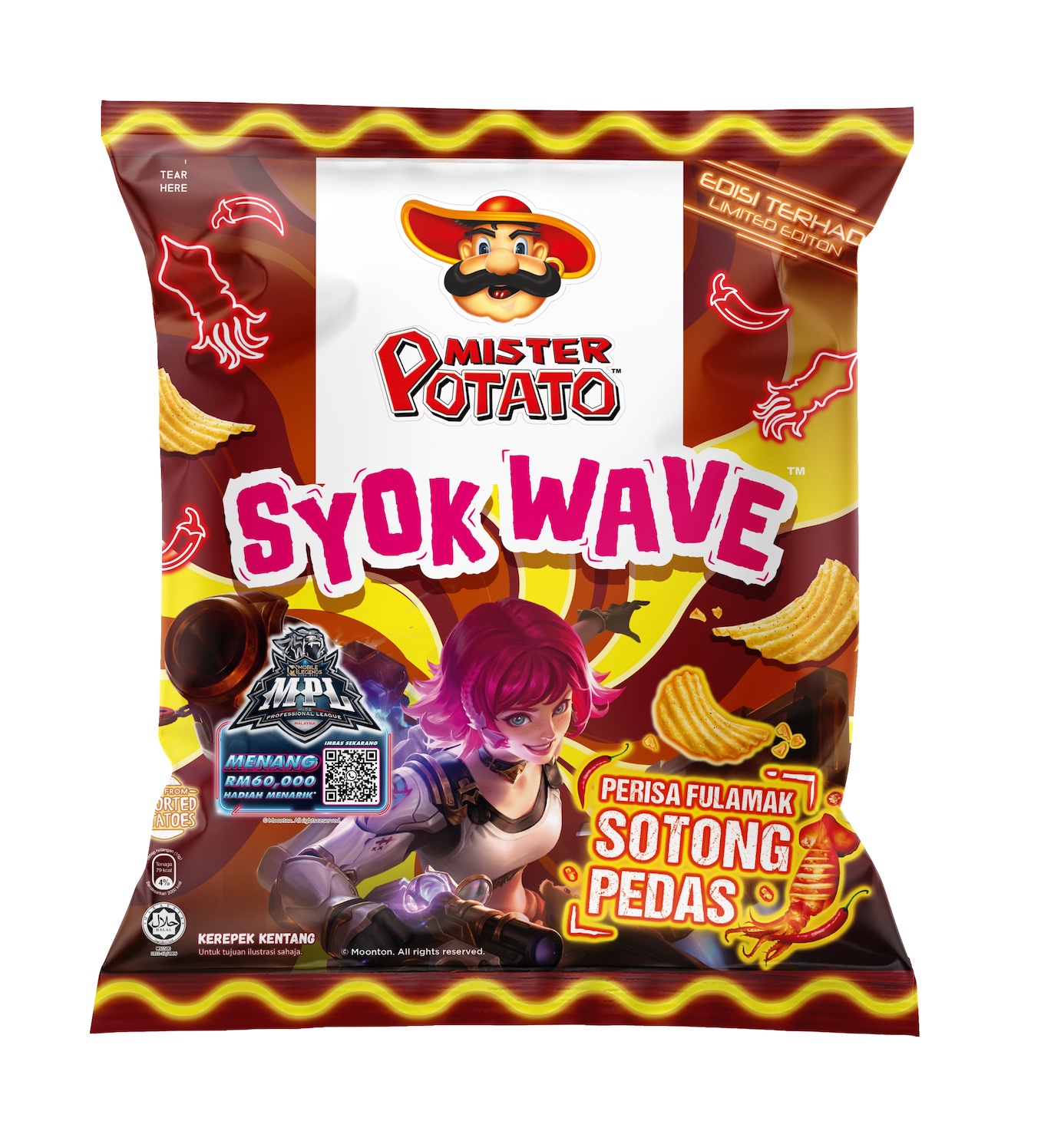 No Brand Potato Chips Original/Sour Cream & Onion/Purple Sweet Potato