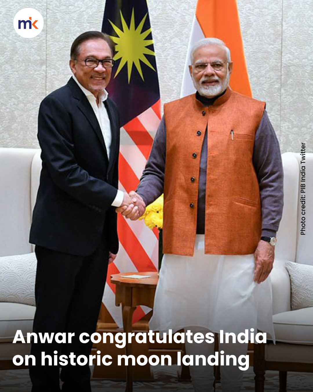 Anwar congratulates India on historic moon landing