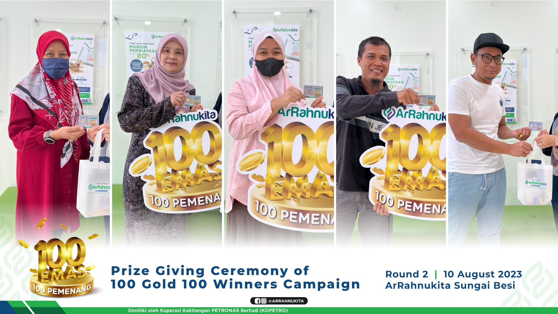 ArRahnukita celebrates 100 Gold 100 Winners of February