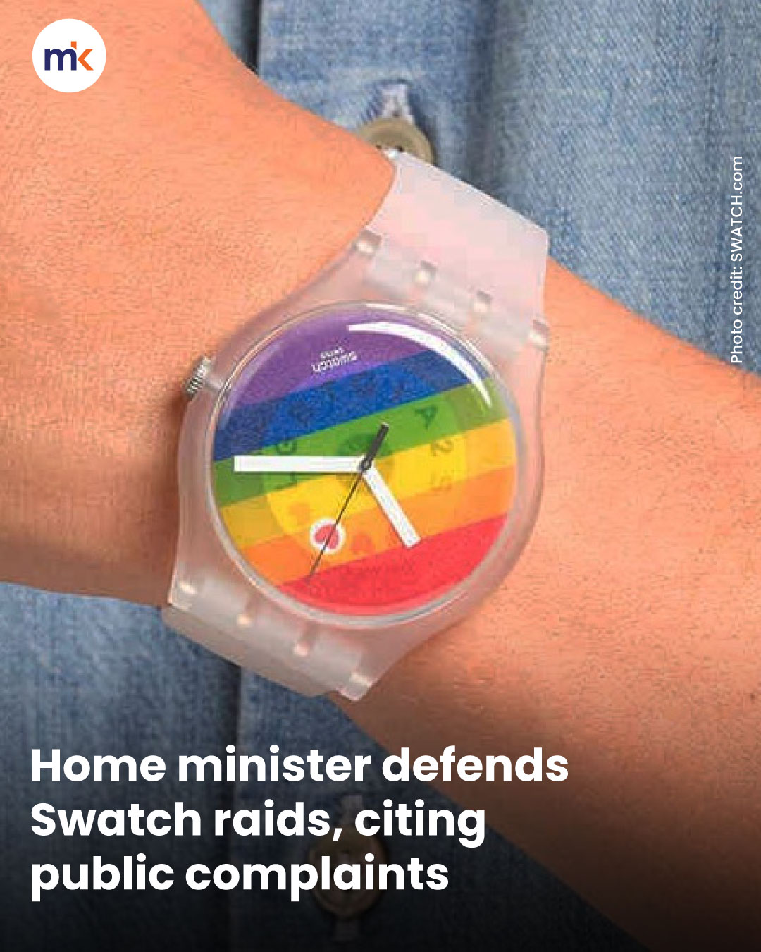 Home minister defends Swatch raids, citing public complaints