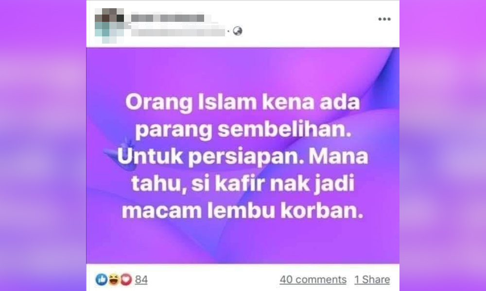 Fact-check: Post urging Muslims to ready parangs from 2019