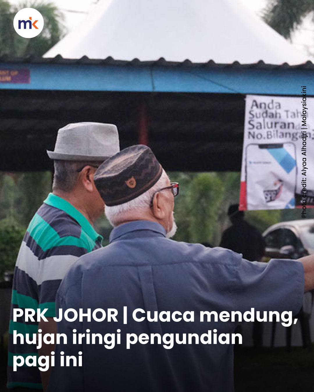 PRK JOHOR | Cuaca mendung, hujan iringi pengundian pagi ini